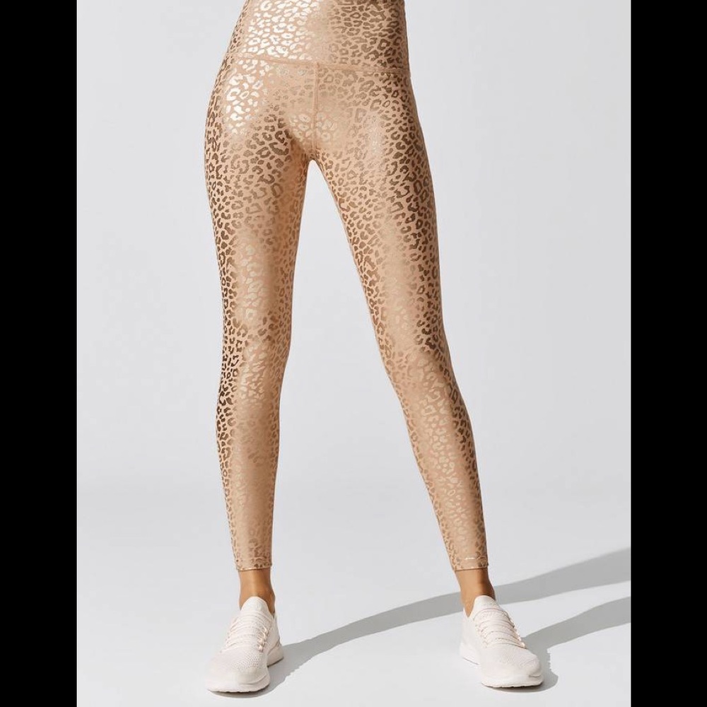 Beyond Yoga gold leopard leggings